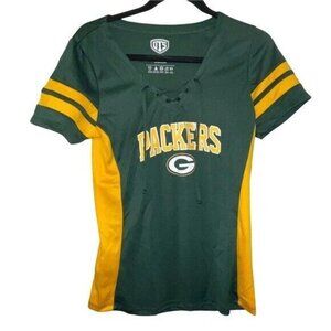 UTS Green Bay Packers NFL Football Lace Up Hockey Style Shirt Women's Small